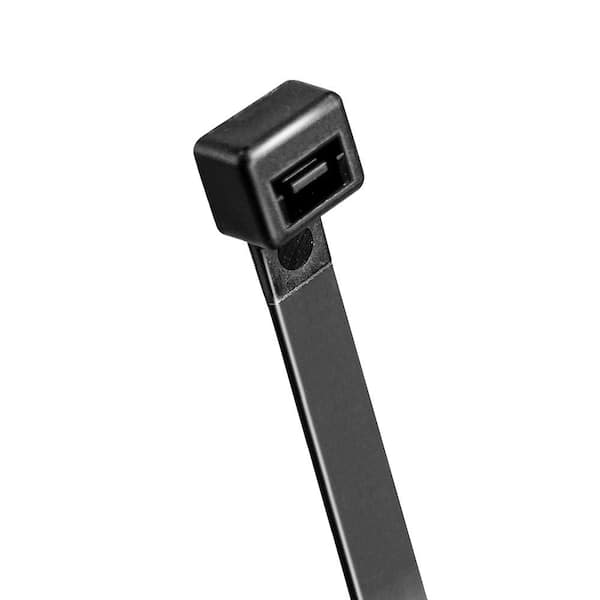 14 in. EXTRA Heavy Duty UL Rated Cable Zip Ties (100-Pack) UV (Black)