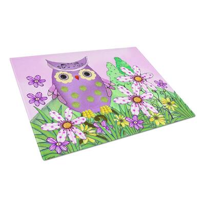Who is Your Friend Owl Tempered Glass Large Cutting Board