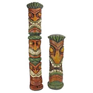 Aloha Hawaii Tiki Sculpture Set (2-Piece)