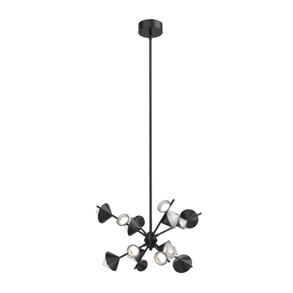 Black Geode 8-Light LED Sputnik Chandelier