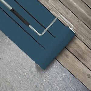 1 gal. #S490-7 Superior Blue Textured Low-Lustre Enamel Interior/Exterior Porch and Patio Anti-Slip Floor Paint