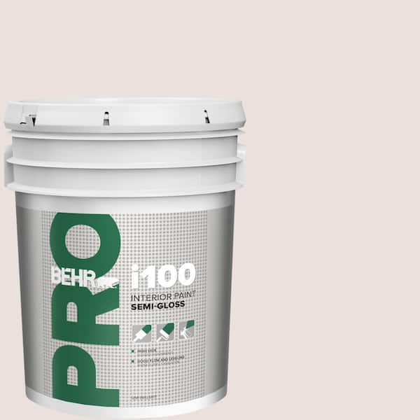 5 gal. #PR-W06 Prelude To Pink Semi-Gloss Interior Paint