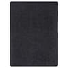 Ottomanson Lifesaver Collection Black 5 ft. x 7 ft. Utility Ribbed Solid Indoor/Outdoor Area Rug