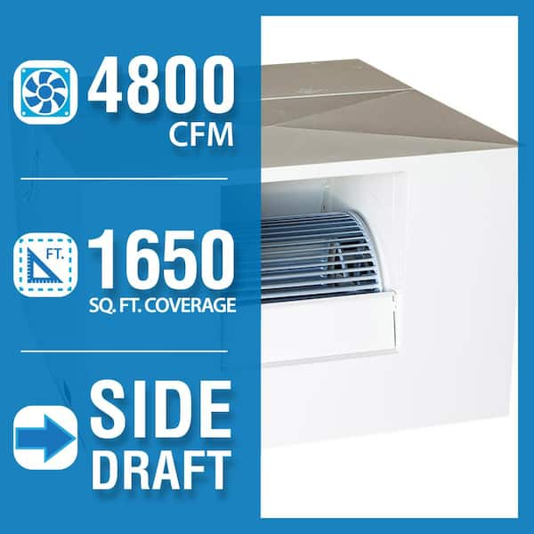 Hessaire 4,800 CFM Side-Draft Rigid Media 8 in. Evaporative Cooler