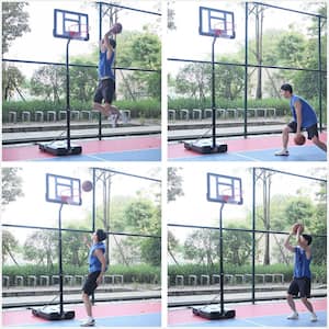Portable Basketball Hoop/Goal with 6.88 ft. to 8.5 ft. H Adjustment for Youth and Adults