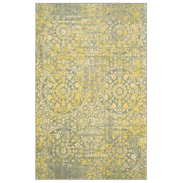 Mohawk Home Juniper Gold 6 ft. x 9 ft. Medallion Area Rug