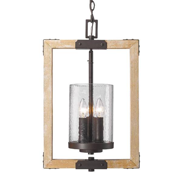 Golden Lighting Eastwood 3-Light Rustic Bronze Pendant