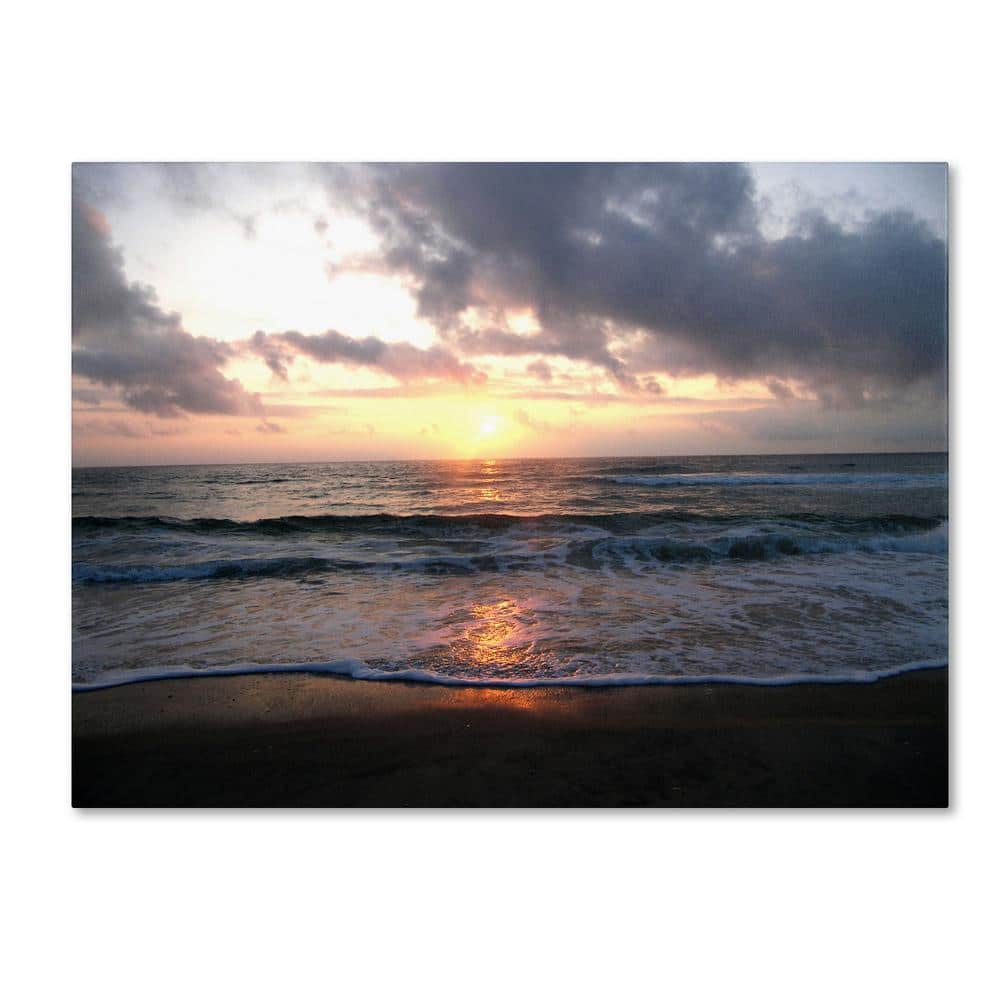 Gentle Rise Coastal Sunrise Canvas Art in Floater Frame