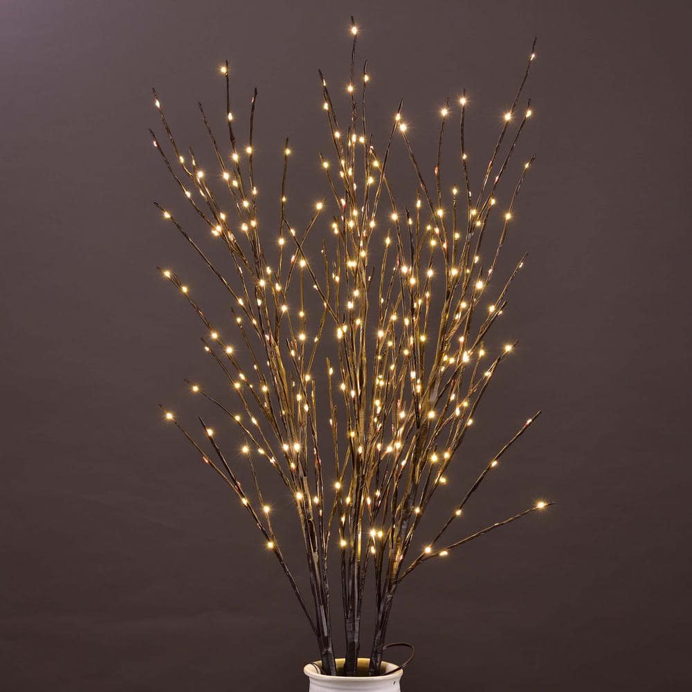 Lightshare 41 in. Lighted Willow Branch Artificial Christmas Tree 100 Mini LED for Decoration Outdoor with Timer and MLHC41IN-B - Home Depot