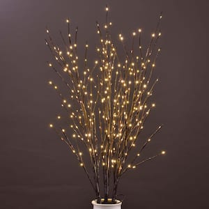 41 in. Lighted Willow Branch Artificial Christmas Tree 100 Mini LED for Decoration Indoor Outdoor with Timer and Dimmer