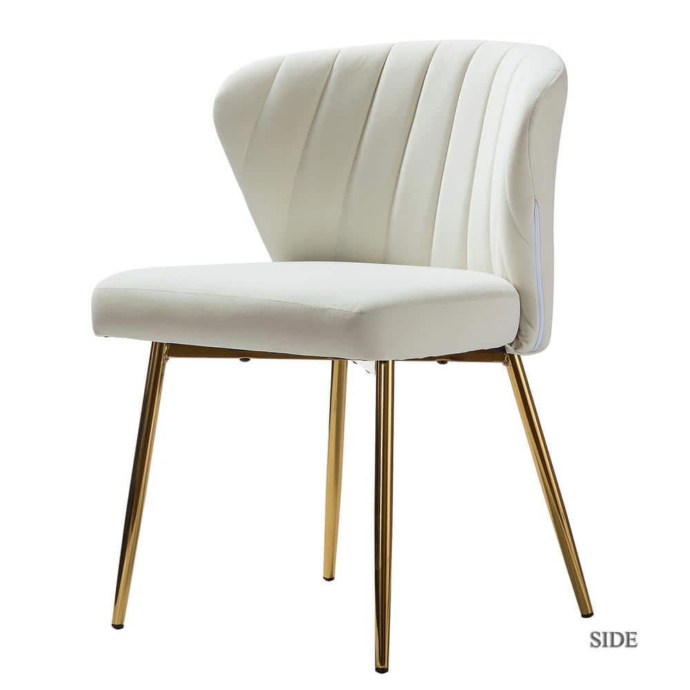 ivory chair with gold legs