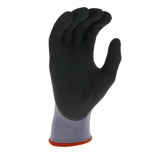Dex Fit Nitrile Work Gloves Fn320, 3D Comfort Stretch Fit, Power Grip, Durable Foam Coated, Thin & Lightweight Premium Nylon, Machine Washable, Black