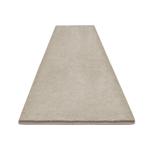 Cream Gray 2 Ft.x 6 Ft.Plush Soft Runner Rug Self Adhesive Non Slip Back Indoor Mat For Hallway Entryway Multiple Use