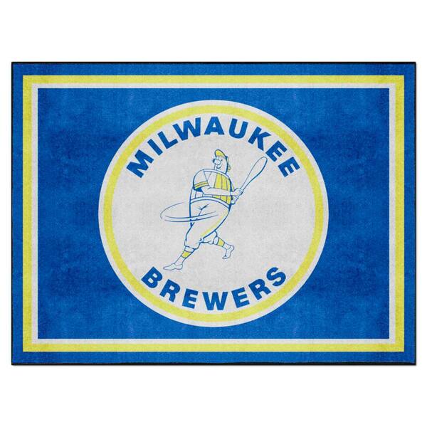 FANMATS Milwaukee Brewers 8ft. x 10 ft. Plush Area Rug 37262 The Home