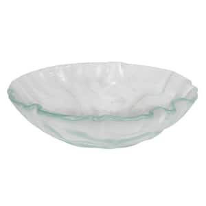 Small Free-Form Wave Glass Vessel Sink in Clear