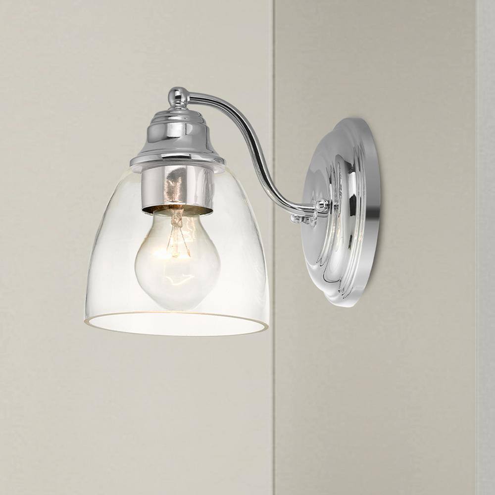 Montgomery Polished Chrome 7'' Transitional Vanity Sconce
