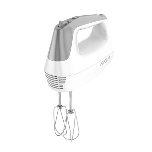 Black And Decker 5 Speed Lightweight Hand Mixer in White
