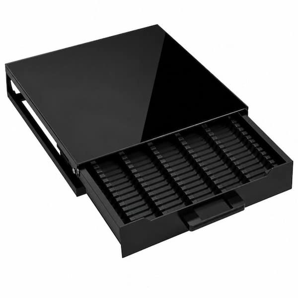 Wudkey 1-Shelf Piano Black Space-Saving Nespresso Pod Drawer