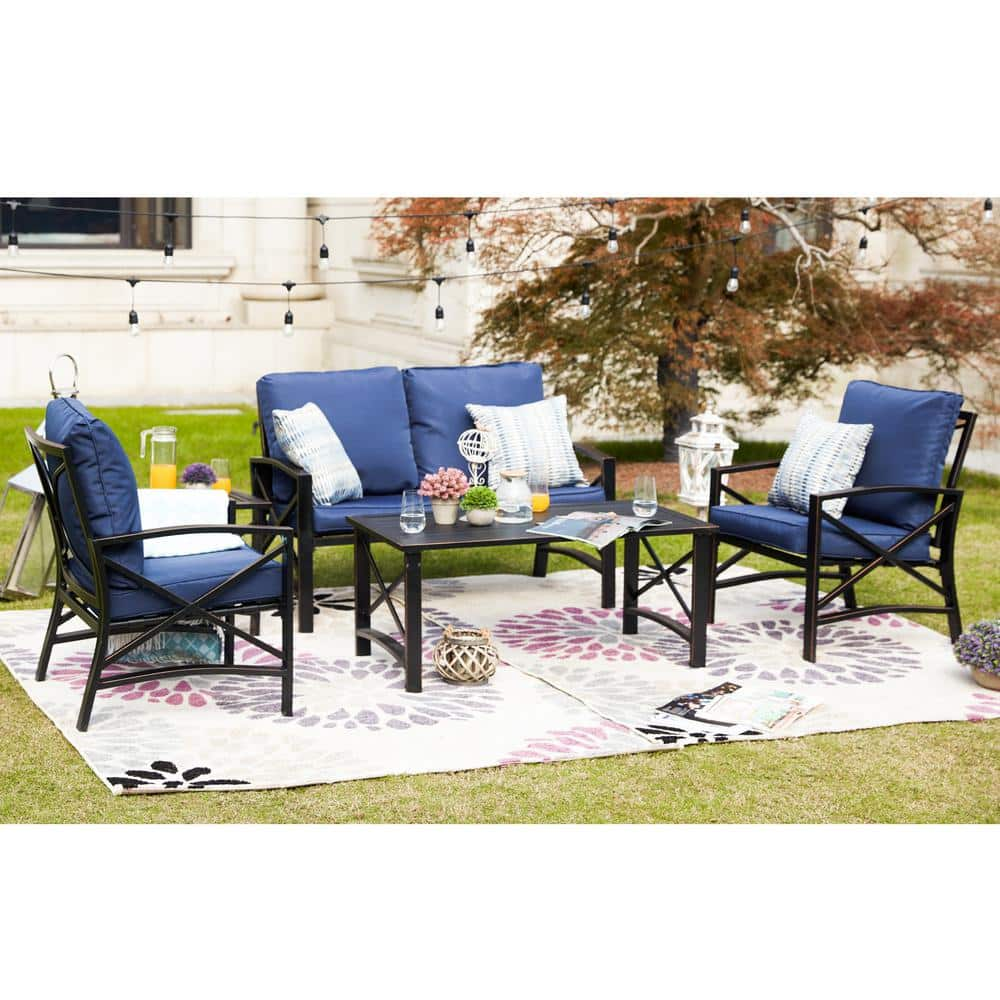 Patio Festival 11-Piece Conversation Set - Beige/Black