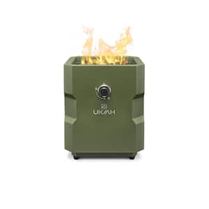 Tailgater X Portable 15 in. W x 17.5 in. H Square Steel Liquid Propane Fire Pit in OD Green
