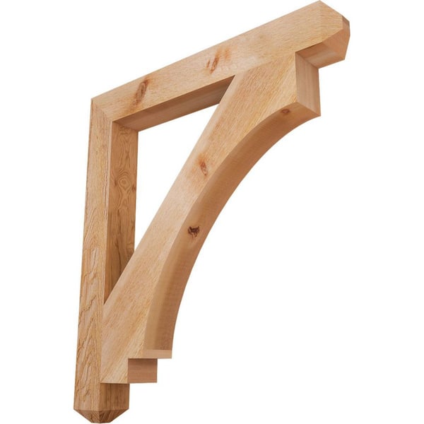Ekena Millwork 4 in. x 36 in. x 32 in. Western Red Cedar Imperial Craftsman Rough Sawn Bracket