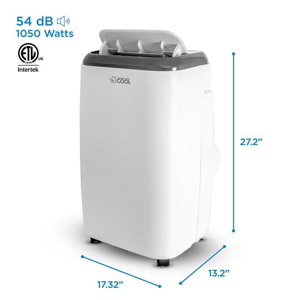 Commercial Cool 8000 BTU White Portable Air Conditioner with Remote Control