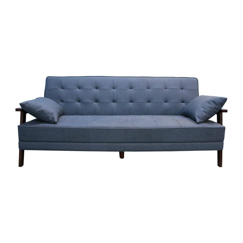 73 in. W Dark Blue Mid-Century Classic Adjustable Wear-Resistant Microfiber