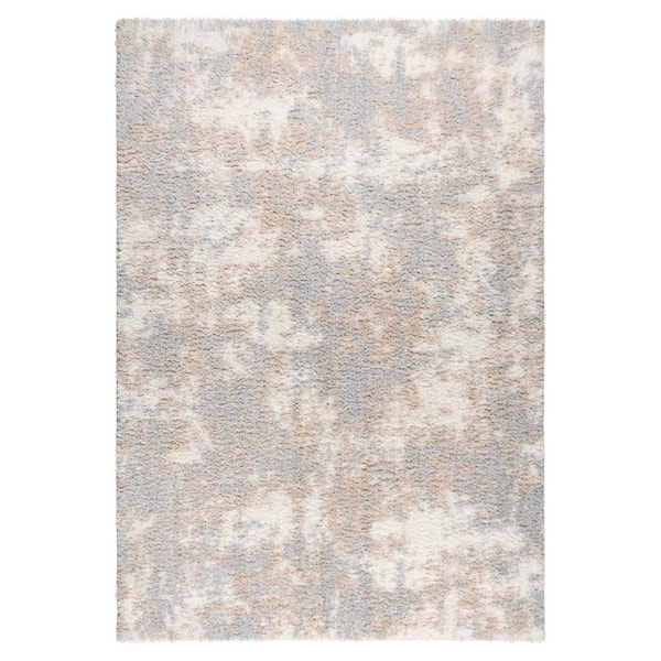 Holmby Garda Ivory/Gray/Beige 8 ft. x 10 ft. Abstract Shag Indoor Area Rug