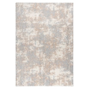 Holmby Garda Ivory/Gray/Beige 8 ft. x 10 ft. Abstract Shag Indoor Area Rug