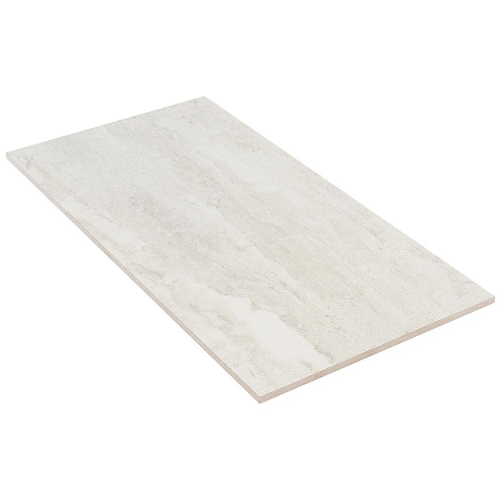 Large White Matte Porcelain Rectangular Wall and Floor Tile