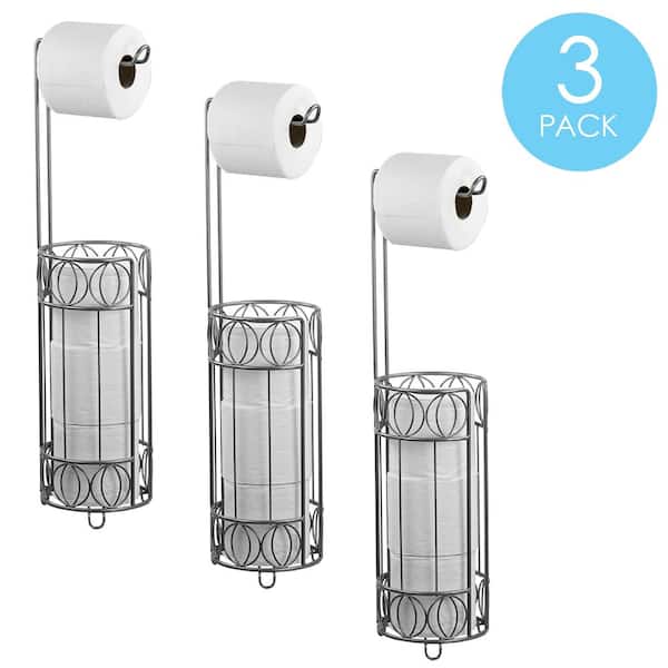 Home Basics Seville Toilet Paper Holder in Satin Nickel (3/Pack)