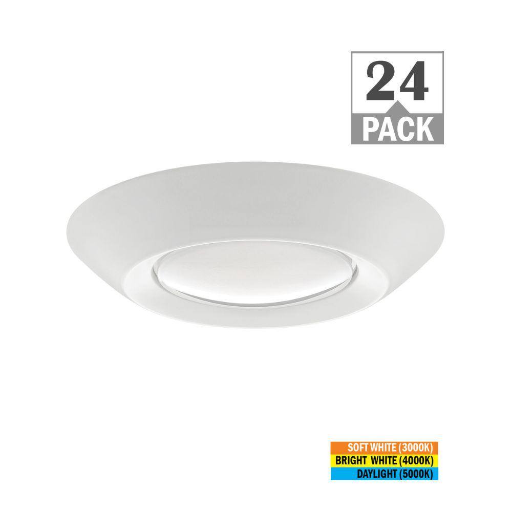 5 in./6 in. Selectable CCT Integrated LED Recessed Light Trim Disk Light 1000 Lumens Mount to Recessed (24-Pack) price history on PriceWatchPro