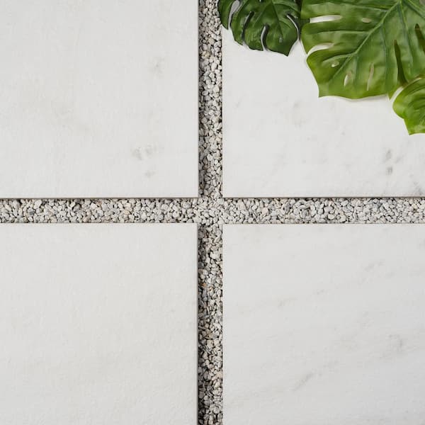 Ivy Hill Tile Hercules Calacatta 23.74 in. x 23.74 in. x 0.78 in. Textured Porcelain Floor Paver Tile (8.03 sq. ft./Case)