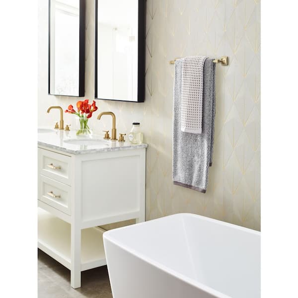 Stature 18 in. (457 mm) L Towel Bar in Golden Champagne
