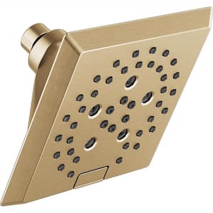 Pivotal 5-Spray H2OKinetic 5.81 in. Fixed Shower Head in Champagne Bronze