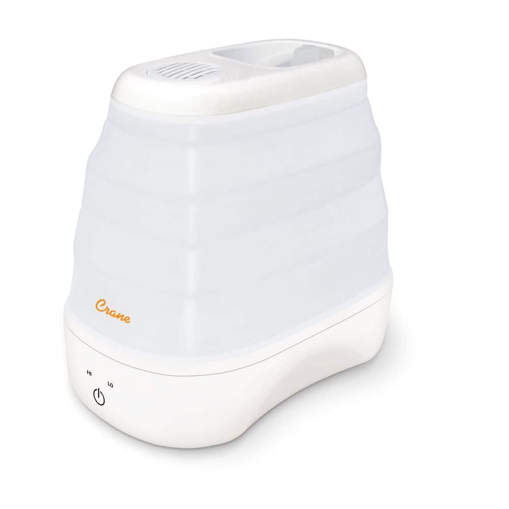 Crane 1 Gal. Warm Mist Collapsible Humidifier, White, Top Fill, for Medium Rooms Up to 500 sq. ft.