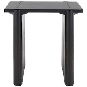 Buckley 20 in. Black Rectangular Wood End Table