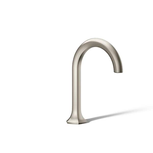 Occasion Bathroom Sink Faucet Spout with Cane Design in Vibrant Brushed Nickel