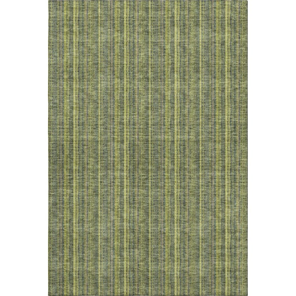 Addison Rugs Mayfield Premium Machine Washable Abstract AMF982 Olive 9 ft. x 12 ft. Area Rug