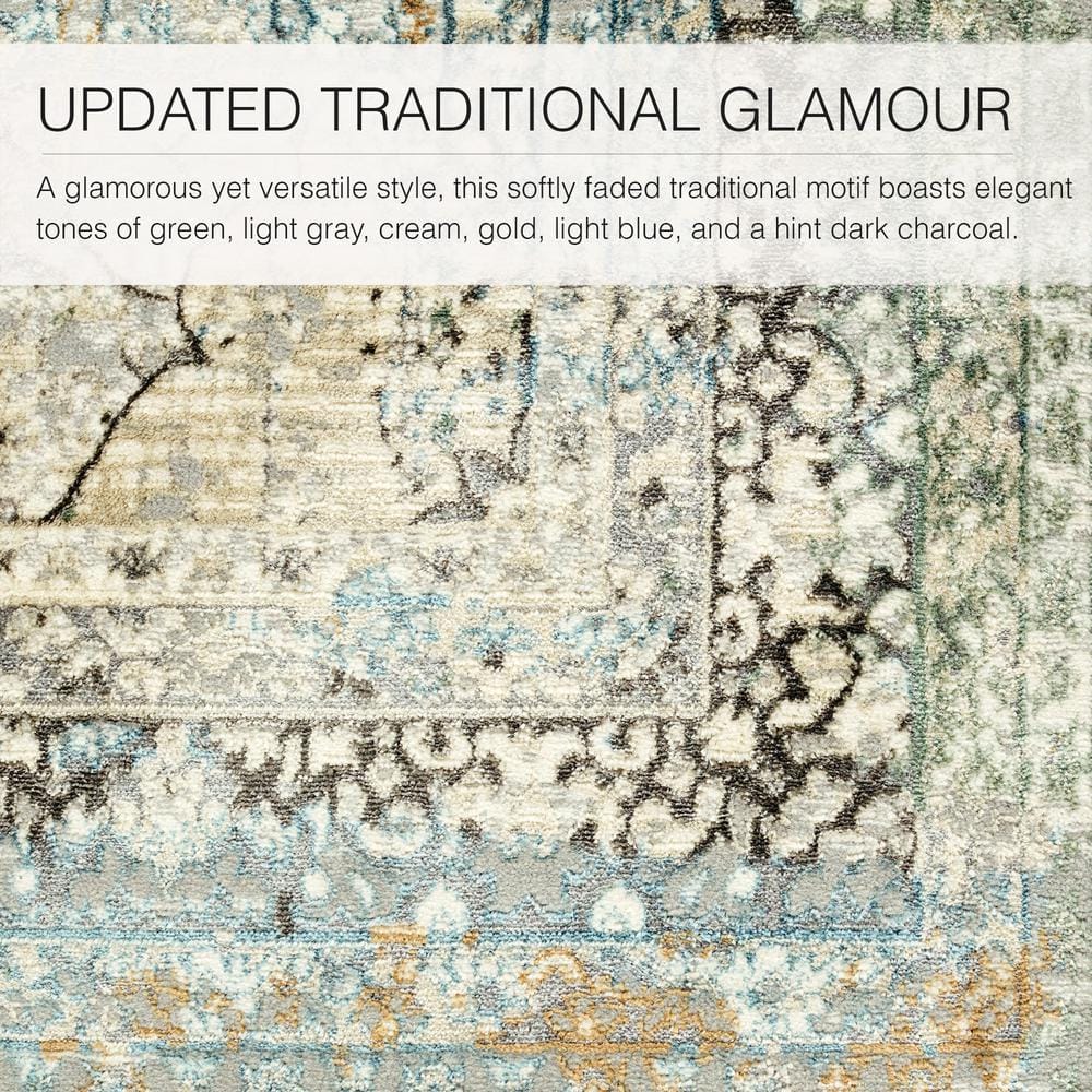 Melo 8' x 10' Gray Wool and Synthetic Reversible Rug