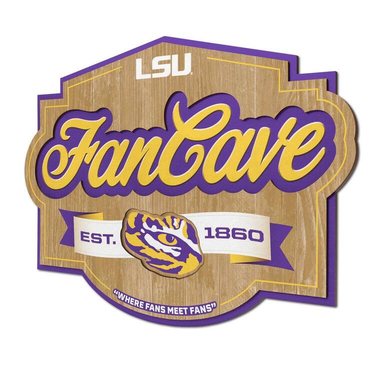 YouTheFan NCAA LSU Tigers Fan Cave Decorative Sign