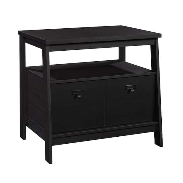 SAUDER Trestle Raven Oak Decorative Lateral File Cabinet