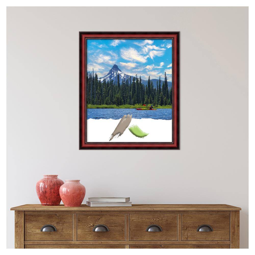 Rubino Cherry Scoop Satin Wood Wall Picture Frame