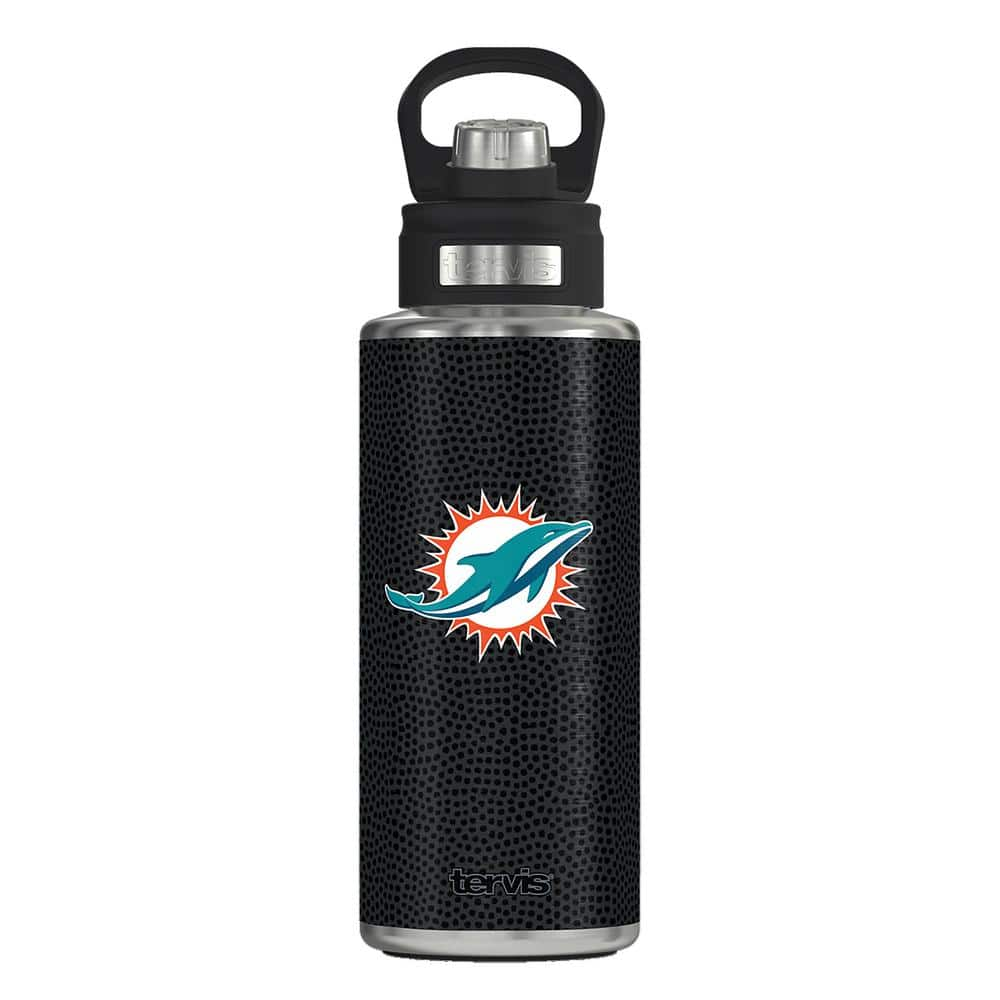 Tervis NFL MIA DLPHNS LOGO BK 32 oz. Wide Mouth Water Bottle Powder Coated  Standard Lid 1360563 - The Home Depot