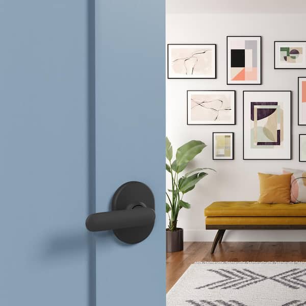 Schlage Davlin Matte Black Passage Hall/Closet Door Handle with