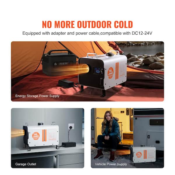 8 KW Diesel Heater, 27236 BTU /h 12 V/24 V Universal Diesel Air Heater with Bluetooth APP Control, Space Heater