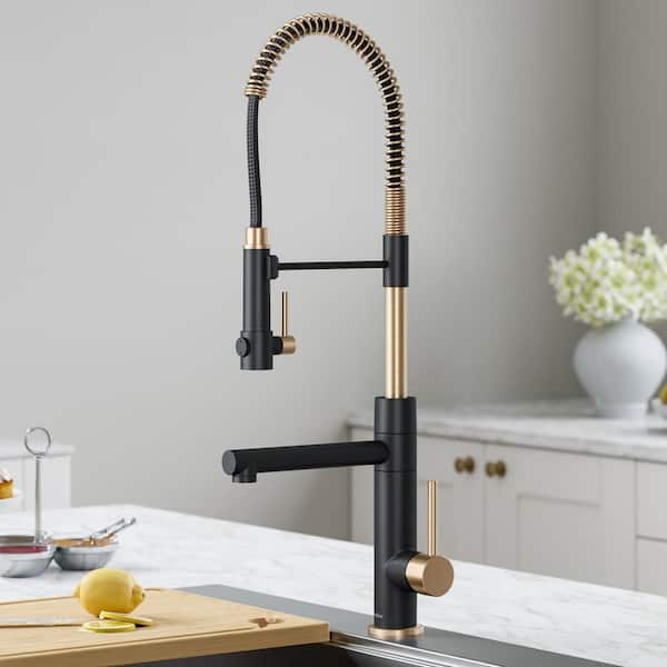 Pre-Rinse Kitchen Faucet with Pull-Down Spring Spout and Pot Filler