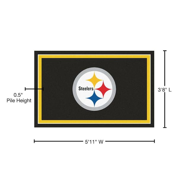 Fanmats Pittsburgh Steelers NFL Floor Rug, 4' x 6'