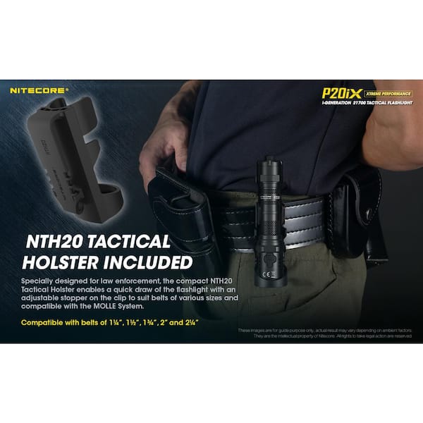 TH2 Tactical Flashlight Holster Metal Belt Clip