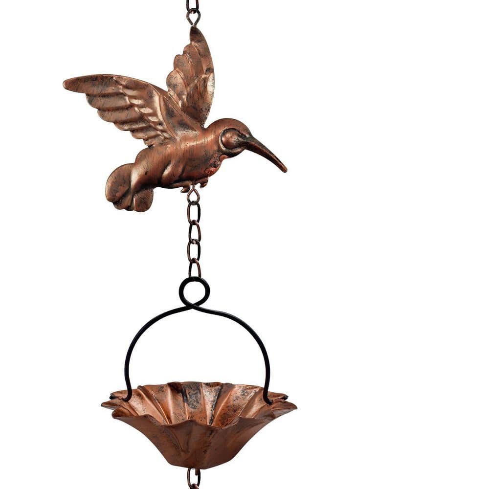 8.5 ft. Copper Rain Chains for Gutters, Lotus Rain Catcher Chain with Adapter, Metal Rainwater Catcher Chain for Garden price history on PriceWatchPro